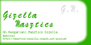 gizella masztics business card